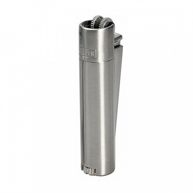 Bricheta Clipper Large Metal Argintie + cutie metalica