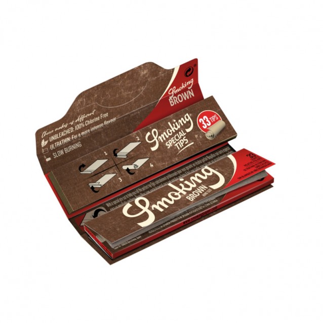 Set 24 pachete Foite Smoking King  Size Brown + Filtre carton