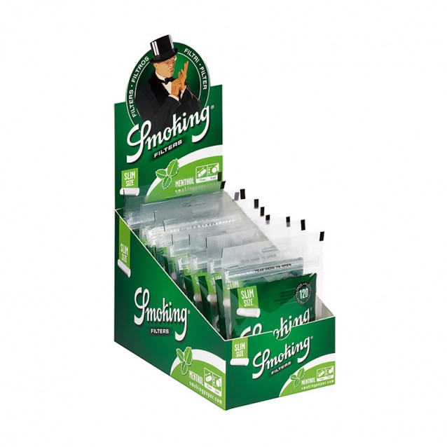 Filtre tigari Smoking Menthol Slim 120 bucati