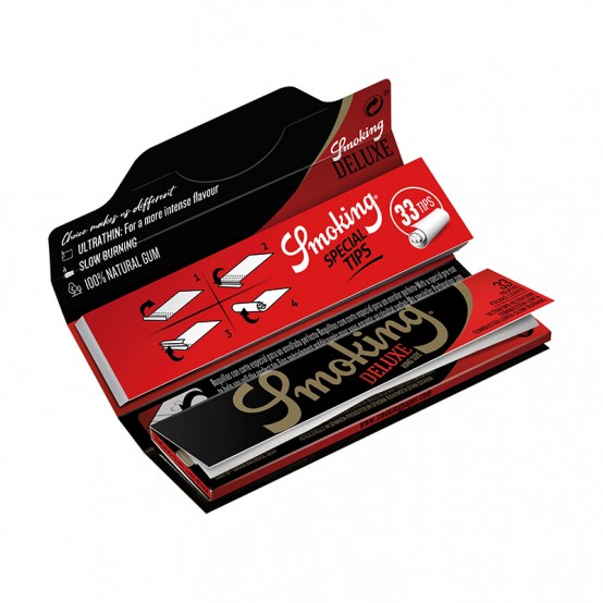 Set Foite Smoking King Size Deluxe cu filtre carton- 24 pachete
