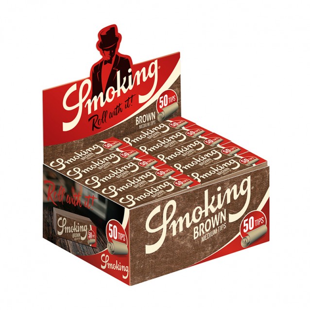Cutie Filtre Carton Smoking Filter Brown Tip 50 buc