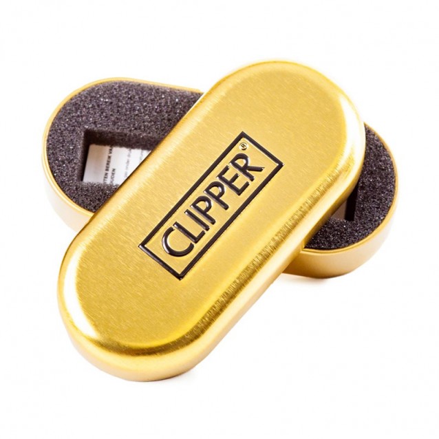 Bricheta Clipper Large Metal aurie+ cutie metalica