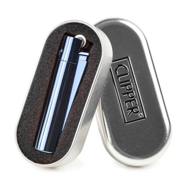 Bricheta Clipper Large Metal albastra+ cutie metalica
