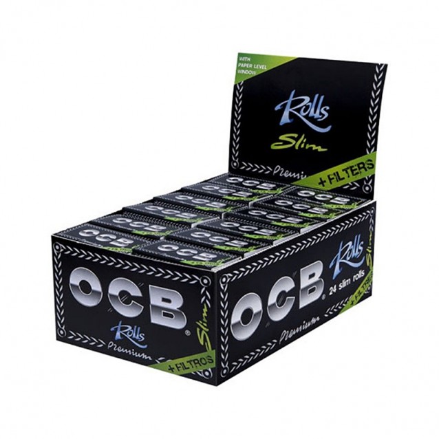 Set 24 foite in rola OCB cu filtre carton
