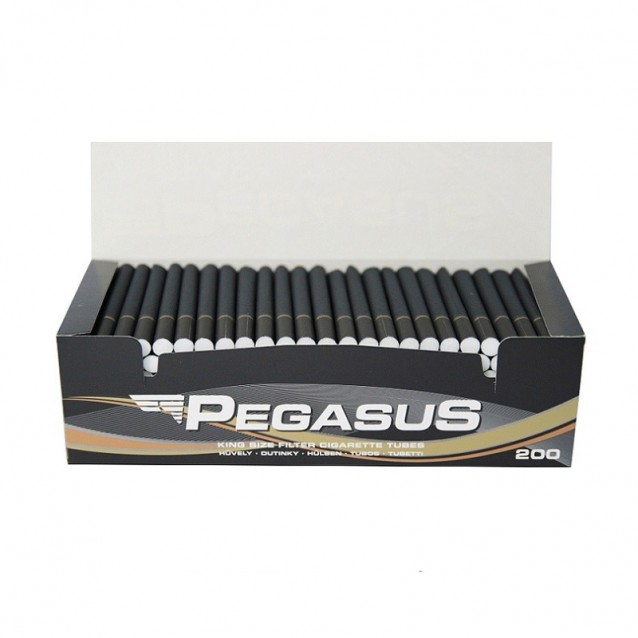 Tuburi pentru injectat tutun Pegasus Black 200 buc