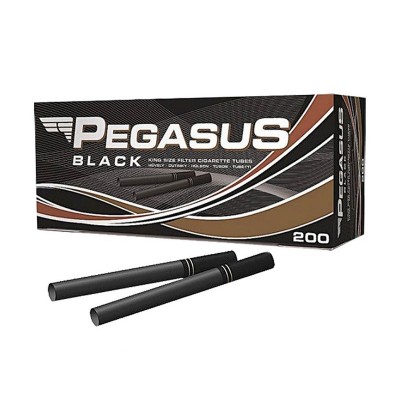 Tuburi pentru injectat tutun Pegasus Black 200 buc