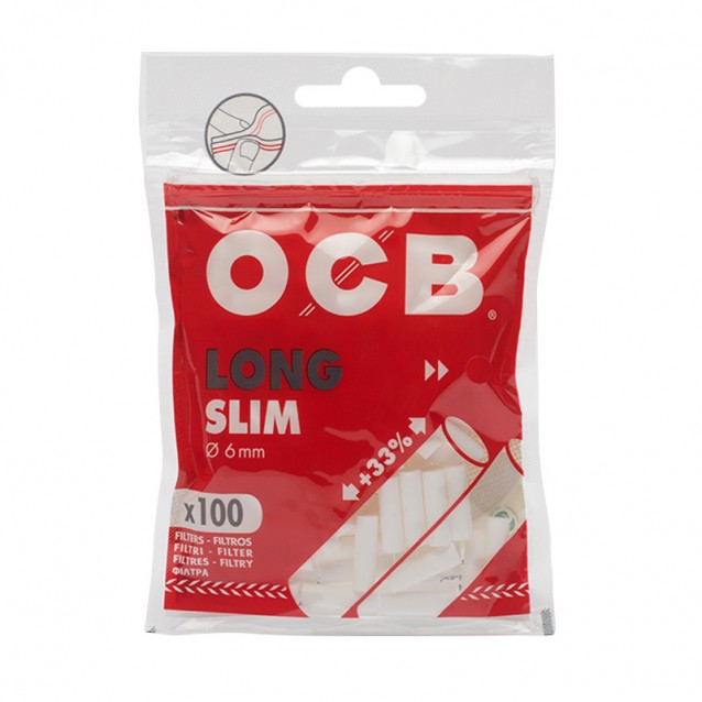Filtre pentru rulat tigari OCB slim long 100 buc