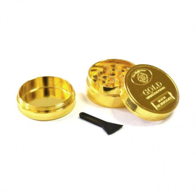 Grinder tocat tutun 40 mm, metalic, Gold