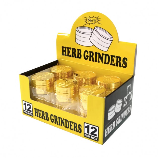Grinder tocat tutun 40 mm, metalic, Gold