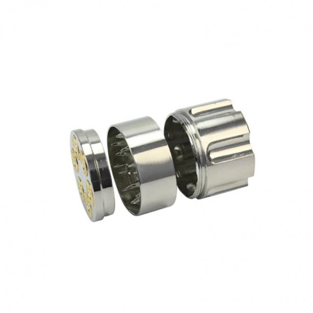 Grinder tocat tutun 42 mm, metalic, Bullet
