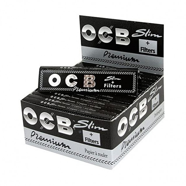 Foite pentru rulat tigari OCB Premium Slim 110 mm plus filtre carton - 1 pachet