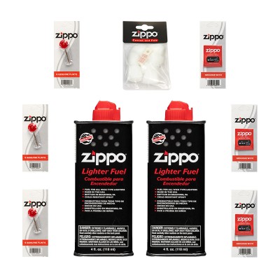 Set Pachet Economic Zippo 2xBenzina Zippo, 3xFitil Zippo, 3xPiatra Zippo,1x Bumbac Zippo