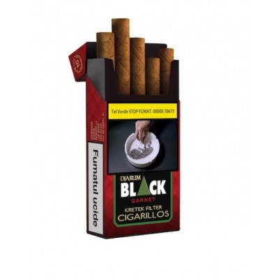 Tigari de foi Djarum Black GARNET Filter  10 buc (tigari de foi cu filtru si aroma de cirese si menta)