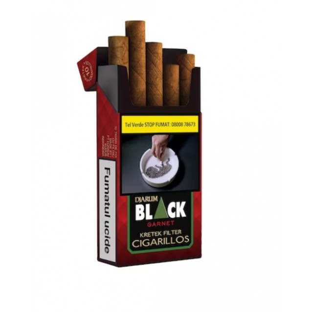 Tigari de foi Djarum Black GARNET Filter  10 buc (tigari de foi cu filtru si aroma de cirese si menta)