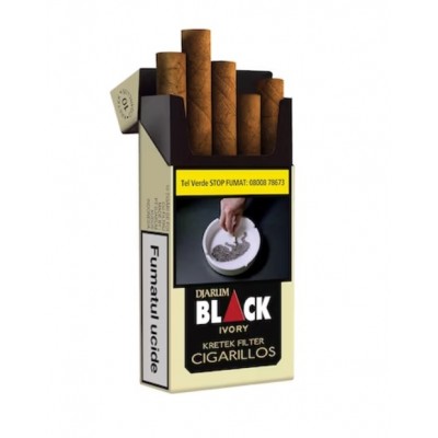 Tigari de foi Djarum Black IVORY Filter  10 buc (tigari de foi cu filtru si aroma de vanilie)