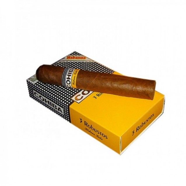 Cutie trabucuri Cohiba Robustos, set 3 bucati