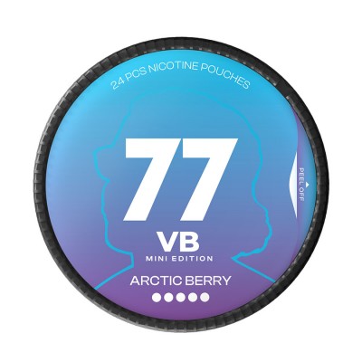 Pouch Nicotină Snus 77 VB Edition Mini Arctic Berry Extra Strong 40mg/g (20mg/pouch)