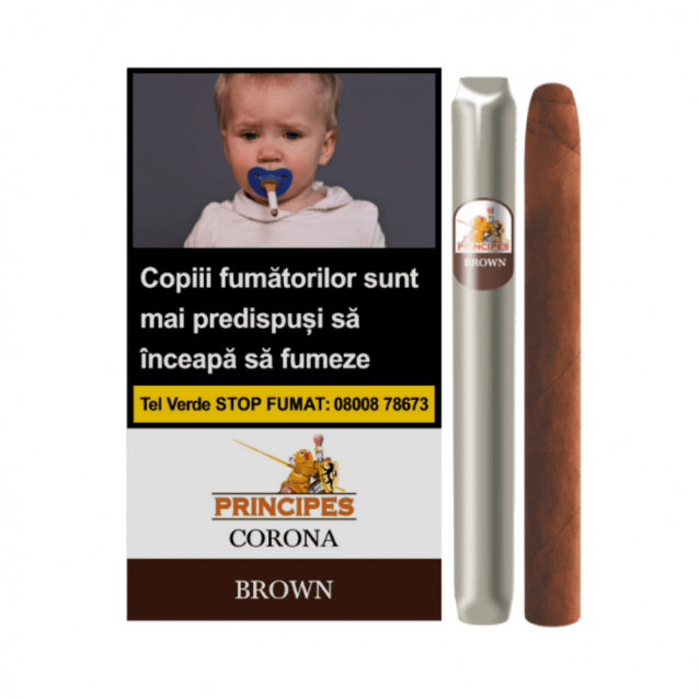 TIGARI DE FOI LA AURORA PRINCIPES CORONA BROWN (CHOCOLATE) 5 BUC