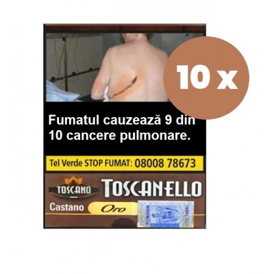 Tigari de foi Toscanello Castano ORO (aroma alune) 5 buc - Set 10 Pachete