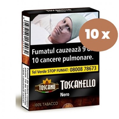 Tigari de foi Toscanello Nero (aroma ciocolata) 5 buc - Set 10 pachete