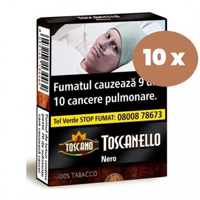 Tigari de foi Toscanello Nero (aroma ciocolata) 5 buc - Set 10 pachete