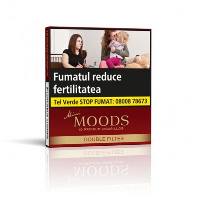 Tigari de foi Mini Moods Double Filter - 10 bucati/pachet