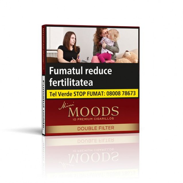 Tigari de foi Mini Moods Double Filter - 10 bucati/pachet