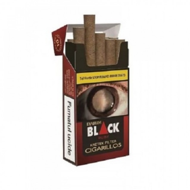 Tigari de foi Djarum Black RUBY Filter  10 buc (tigari de foi cu filtru si aroma de cirese)