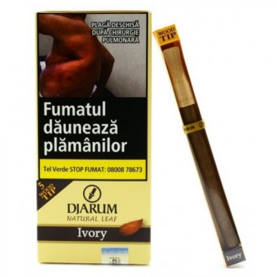 Tigari de foi Djarum Wood TIps Ivory Vanilla 5 buc