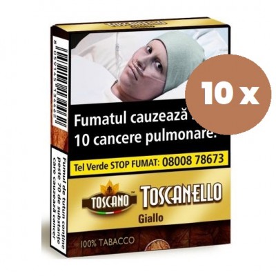 Tigari de foi Toscanello Giallo (aroma vanilie) 5 buc – Set 10 Pachete
