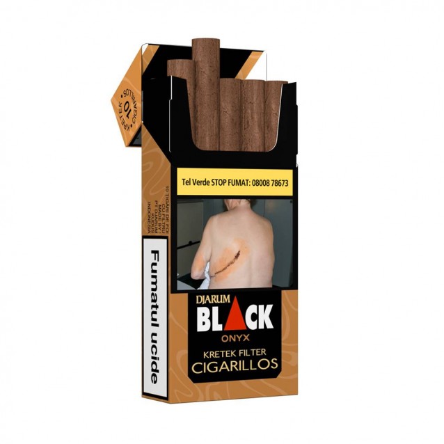 Tigari de Foi Djarum Black Onix Filter 10 Buc (tigari de foi cu filtru si aroma de capuccino)