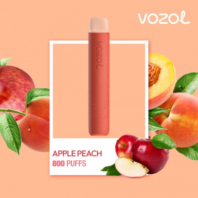 Tigara electronica de unica folosinta cu nicotina Vozol 800 pufuri Aroma Apple Peach