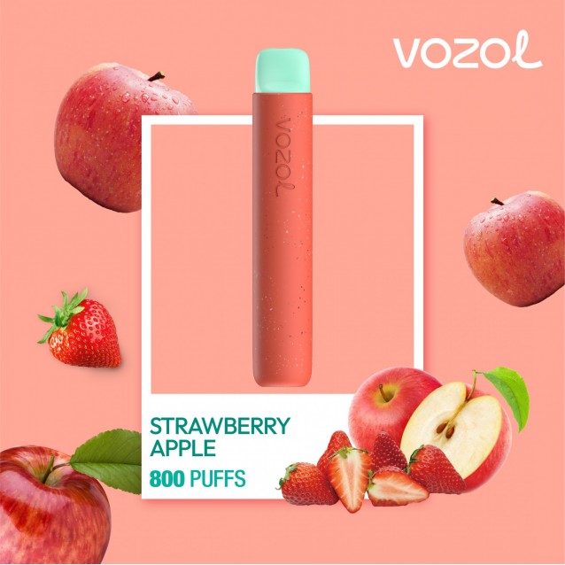 Tigara electronica de unica folosinta cu nicotina Vozol 800 pufuri Aroma Strawberry Apple