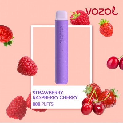 Tigara electronica de unica folosinta cu nicotina Vozol 800 pufuri Aroma Strawberry Raspberry Cherry