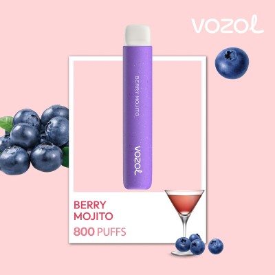 Tigara electronica de unica folosinta cu nicotina Vozol 800 pufuri Aroma Berry Mojito