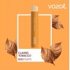 Tigara electronica de unica folosinta cu nicotina Vozol 800 pufuri Aroma 	Classic Tobacco