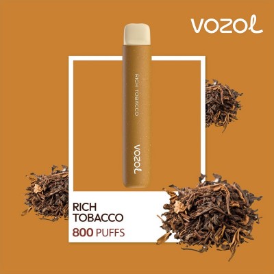 Tigara electronica de unica folosinta cu nicotina Vozol 800 pufuri Aroma Rich Tobacco