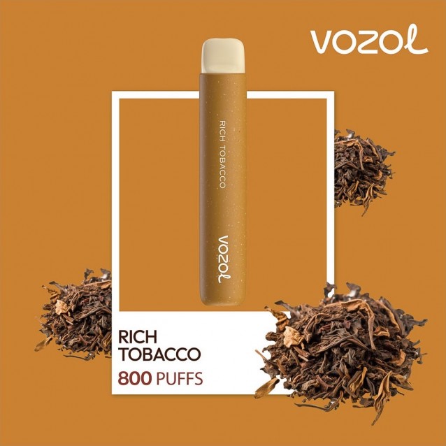Tigara electronica de unica folosinta cu nicotina Vozol 800 pufuri Aroma Rich Tobacco