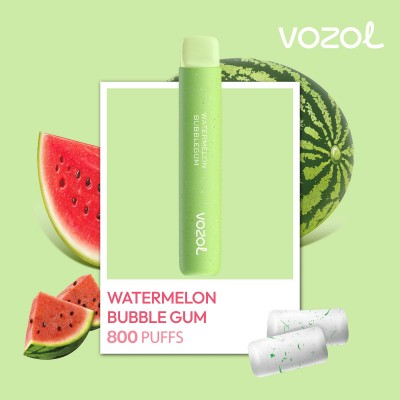 Tigara electronica de unica folosinta cu nicotina Vozol 800 pufuri Aroma Watermelon Bubblegum
