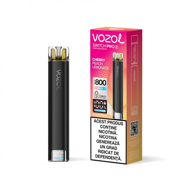 Tigara electronica reincarcabila Vozol Switch PRO 2 KIT aroma Cherry Peach Lemonade