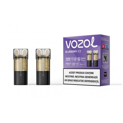 Set 2 Cartuse cu nicotina Vozol Switch Pro 800 Pufuri Aroma Blueberry Ice  
