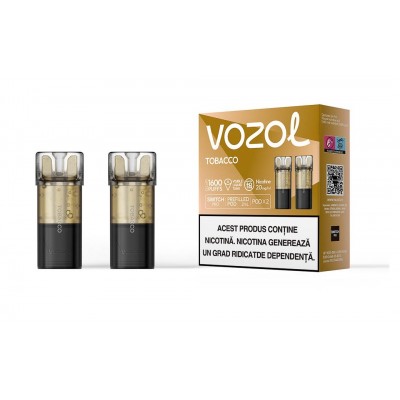 Set 2 Cartuse cu nicotina Vozol Switch Pro 800 Pufuri Aroma Tobacco