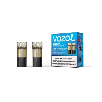 Set 2 Cartuse cu nicotina Vozol Switch Pro 800 Pufuri Aroma Blueberry Sour Raspberry