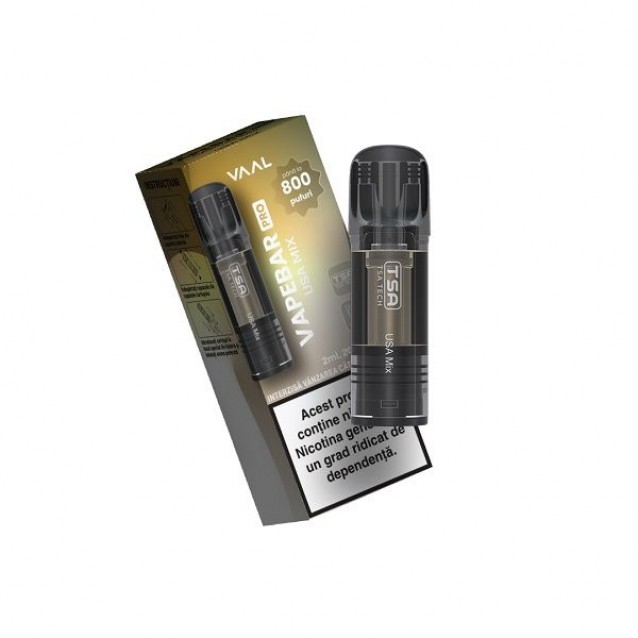 Cartus cu nicotina Vapebar PRO 800 pufuri Aroma USA MIX