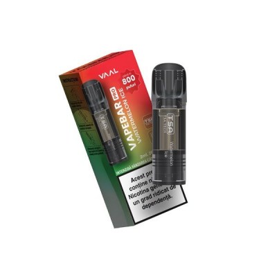 Cartus cu nicotina Vapebar PRO 800 pufuri Aroma Watermelon Ice