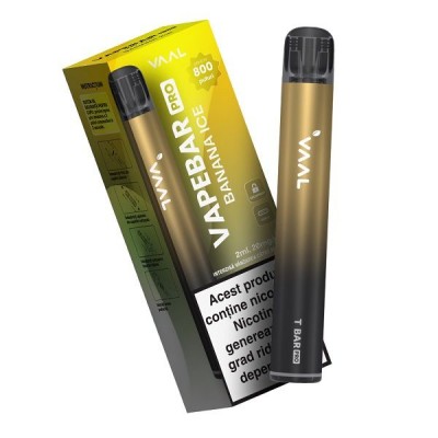 Tigara electonica reincarcabila Kit Vapebar PRO 800 pufuri 20 mg Aroma Banana Ice