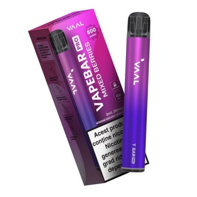 Tigara electonica reincarcabila Kit Vapebar PRO 800 pufuri 20 mg Aroma Mixed Berries