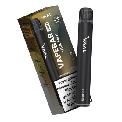 Tigara electonica reincarcabila Kit Vapebar PRO 800 pufuri 20 mg Aroma USA MIX