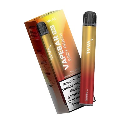 Tigara electonica reincarcabila Kit Vapebar PRO 800 pufuri 20 mg Aroma juicy Peach