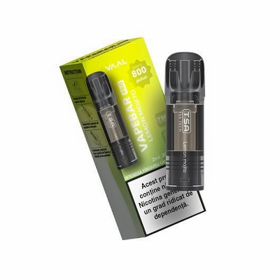 Cartus cu nicotina Vapebar PRO 800 pufuri Aroma Lemon Mojito